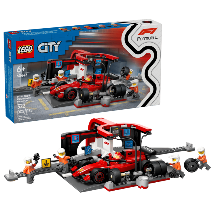 LEGO City – Zastávka v F1 a Pit Crew s autom Ferrari